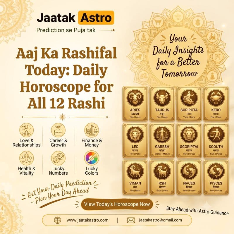 Aaj Ka Rashifal Today: Daily Horoscope for All 12 Rashi